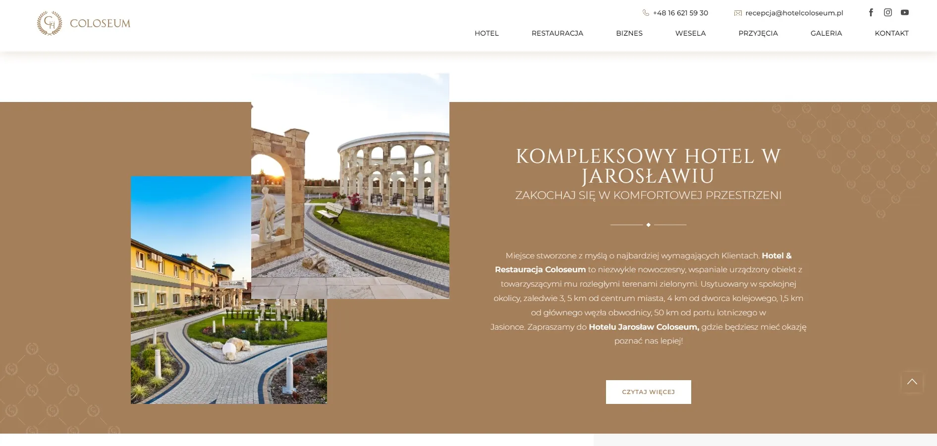 Strona www COLOSEUM Hotel Jarosław